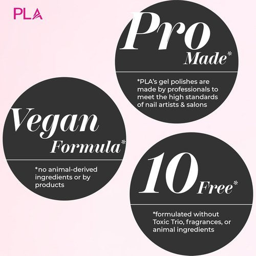 PLA 124 Red Gel Nail Polish - No-Chip, Quick Dry Formula | 15ml UV Gel Polish | 10-Free Soak Off