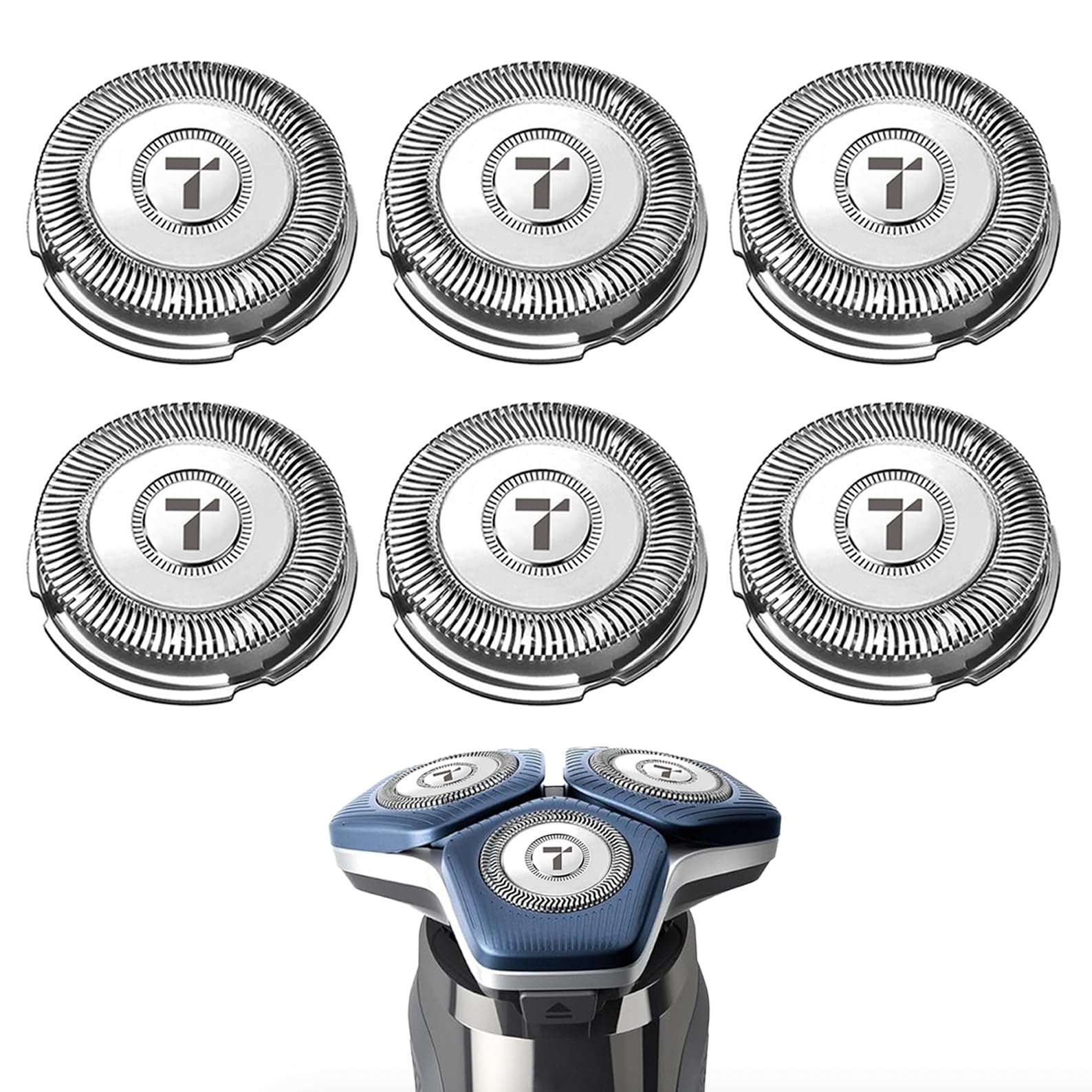 SH70 Replacement Heads for Philips Norelco Shaver Series 7000, Blades for Phillips Norelco Series 7000 Heads, 6-pc Pack