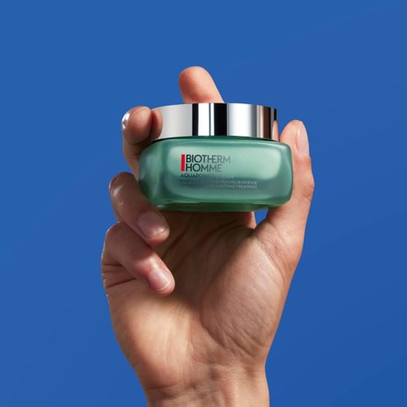 Biotherm Homme Aquapower Hydrating Cream - 72H Long-Lasting Moisturizer with Hyaluronic Acid | 1.7 Fl. Oz.