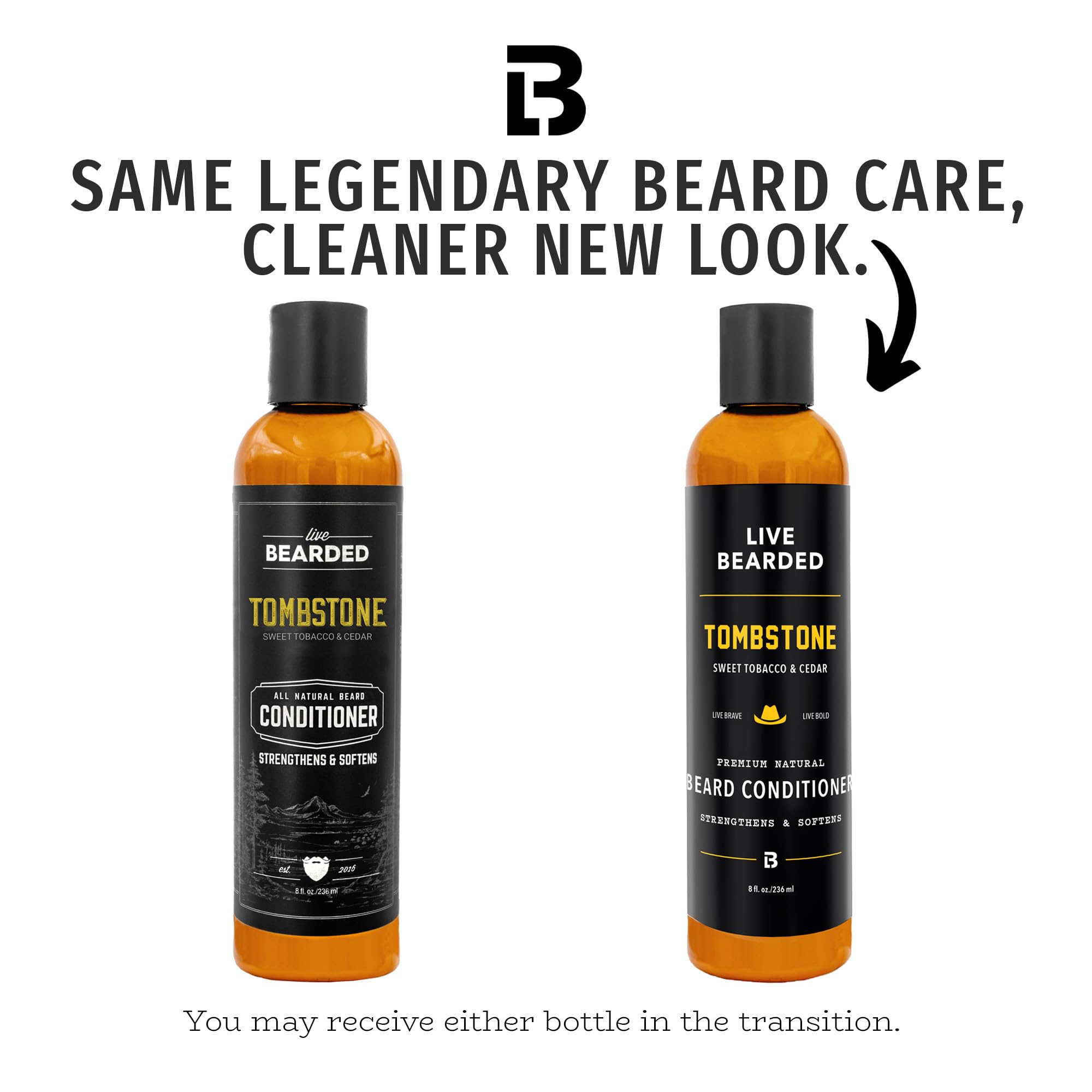 Live Bearded® Softening Beard Conditioner, Tombstone Scent, 8 fl oz