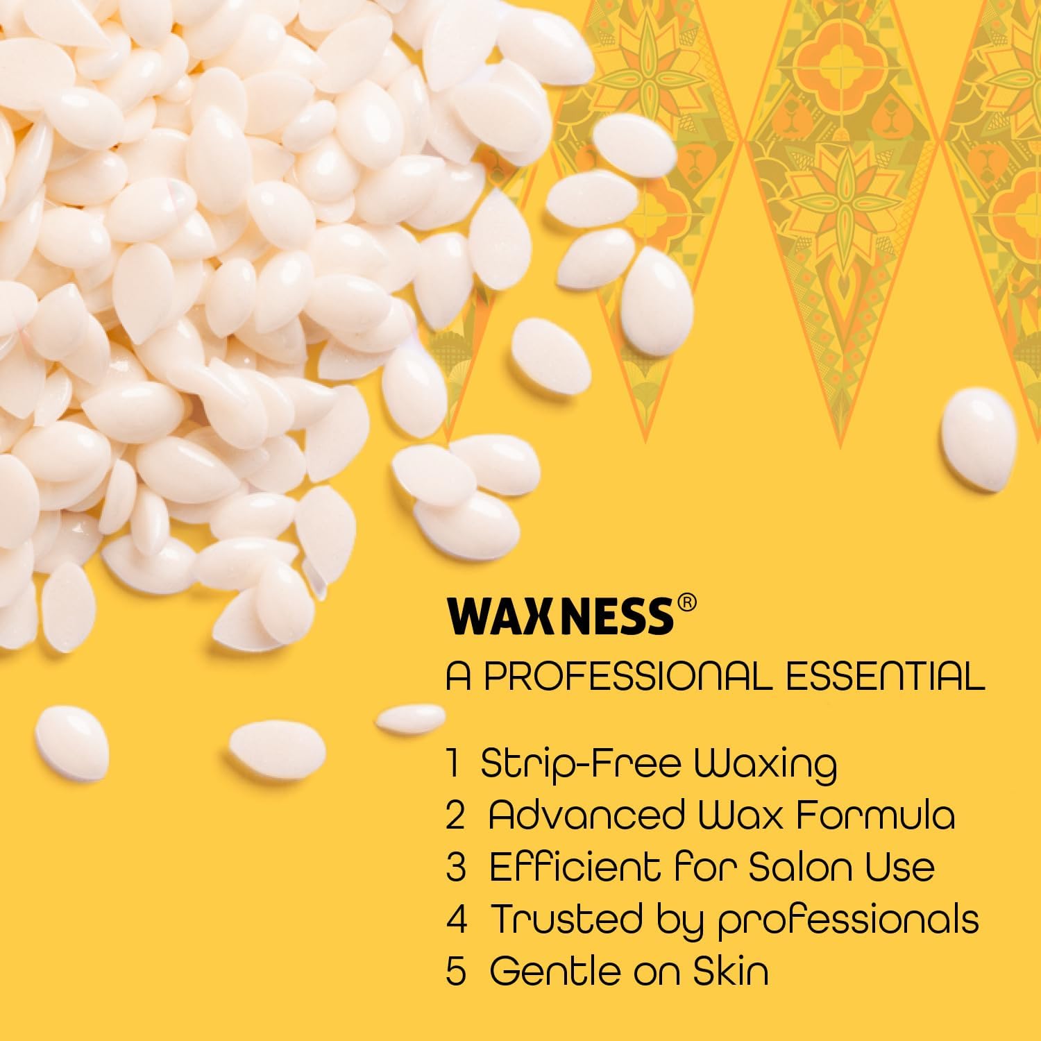 Waxness Russian Pearl Hard Wax Beads Bulk 22 lb (10 kg) – Rosin-Free Stripless Hard Wax with Creamy Texture and Skin Visibility, Salon Use – Made in Italy
