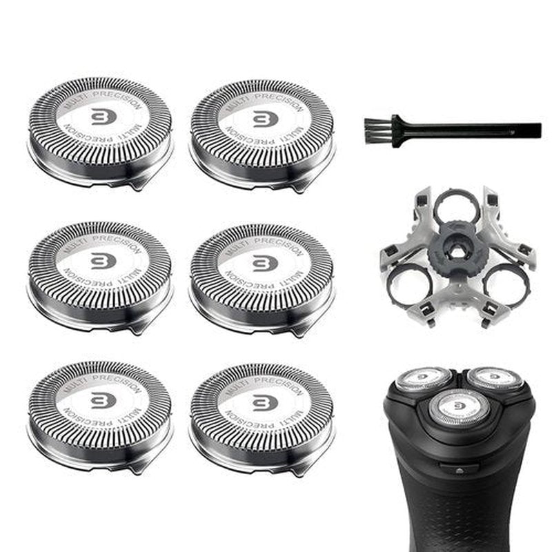Philips SH30 Replacement Heads - Compatible with Series 1000, 2000, 3000 | 6 Blades & 1 Retaining Ring