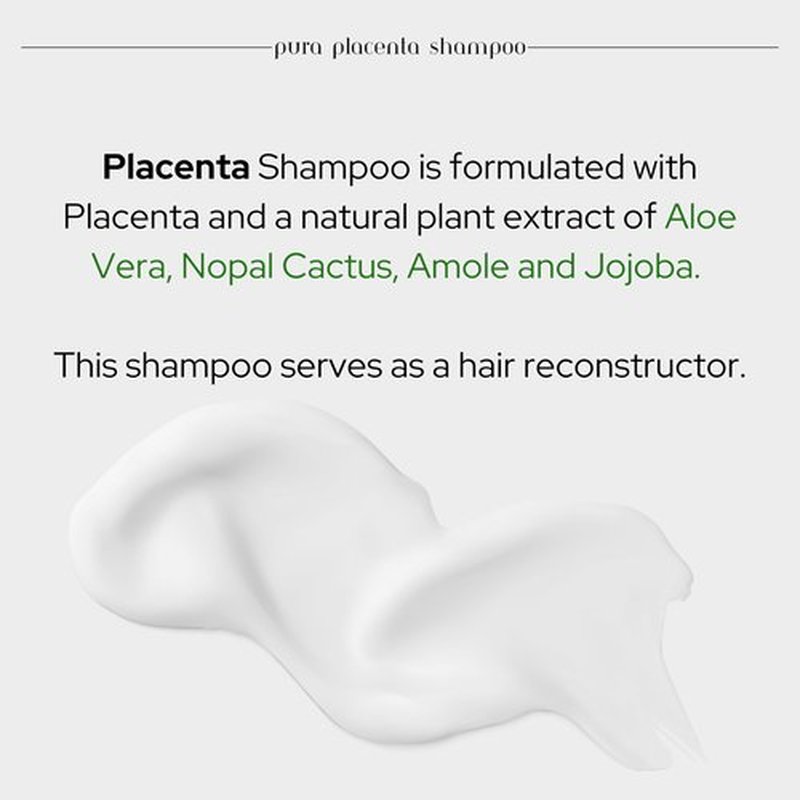 Skin Revolution Cabellina Pura Placenta Reconstructor Shampoo with Proteins, Keratin Amino Acids & Natural Oils - 32 fl oz - 2 Count