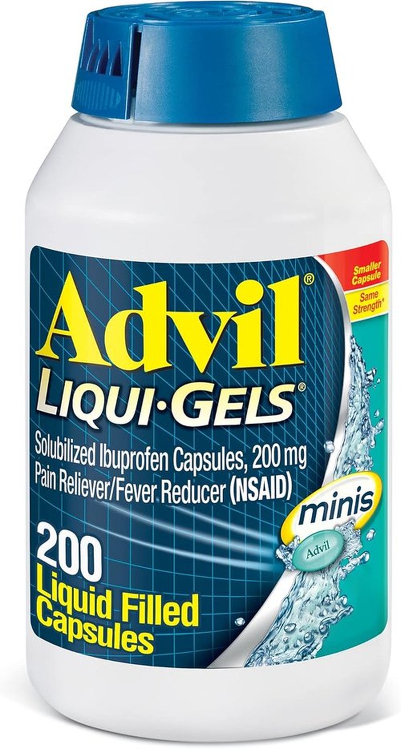 Advil Liqui-Gels Minis | Pain Reliever & Fever Reducer | 200mg Ibuprofen - 200 Liquid Capsules