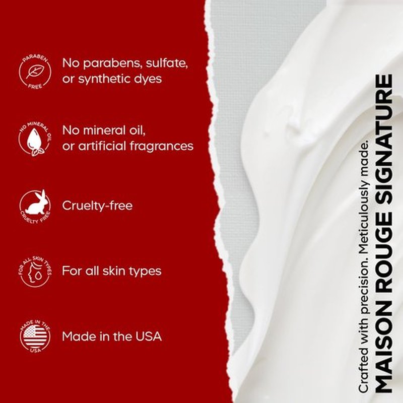Maison Rouge Brightening Face Serum by Codeage - Glutathione Serum, Vitamin C, E, Hyaluronic Acid, Collagen - Radiance Enhancing - Parabens and Sulfates-Free - Refillable - All Skin Types - 1.7 fl oz