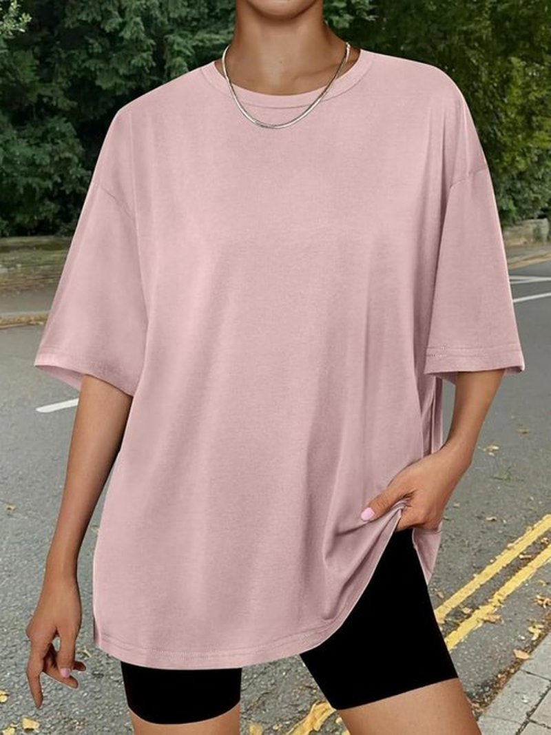 Trendy Queen Oversized Women's Summer T-Shirts - Plus Size Casual Short Sleeve Tops