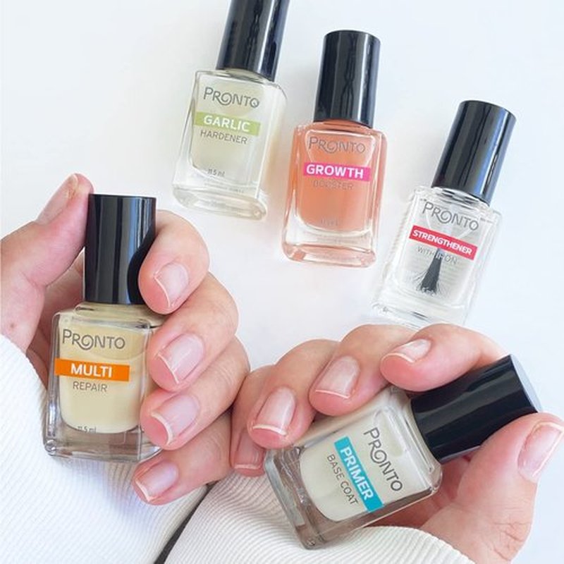 Pronto Nail Strengthener and Base Coat with Iron – Nail Polish Hardener