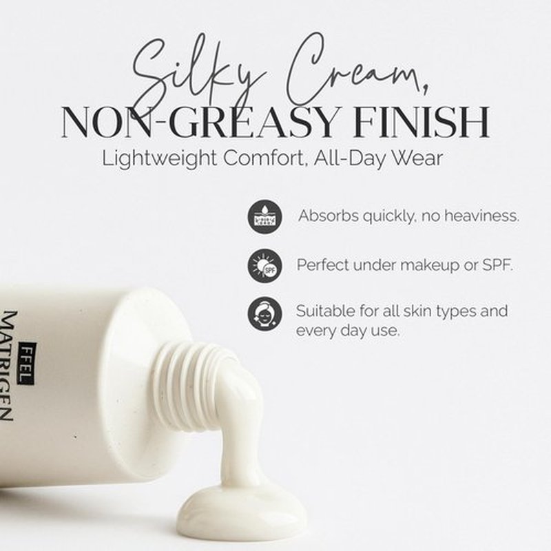 FEEL MATRIGEN Collagen Hydrating Cream with Niacinamide, Hydrolyzed Collagen, Panthenol & Ceramide – Deep Moisture, Skin Barrier Support, Firmness & Radiance, 1.35 fl. oz
