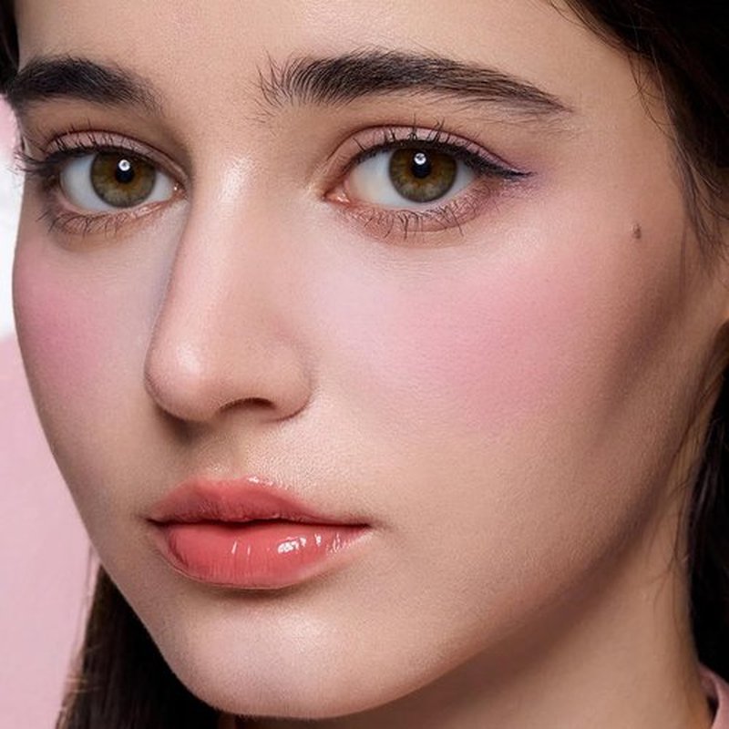 Flower Knows Butterfly Cloud Collar Rouge Box Highlighting & Blush Duo Powder,Peach+Pink Two Tone Matte Blush for Cheeks Bulidable & Blendable Palette,0.21 Oz(01 Rouge Snow)