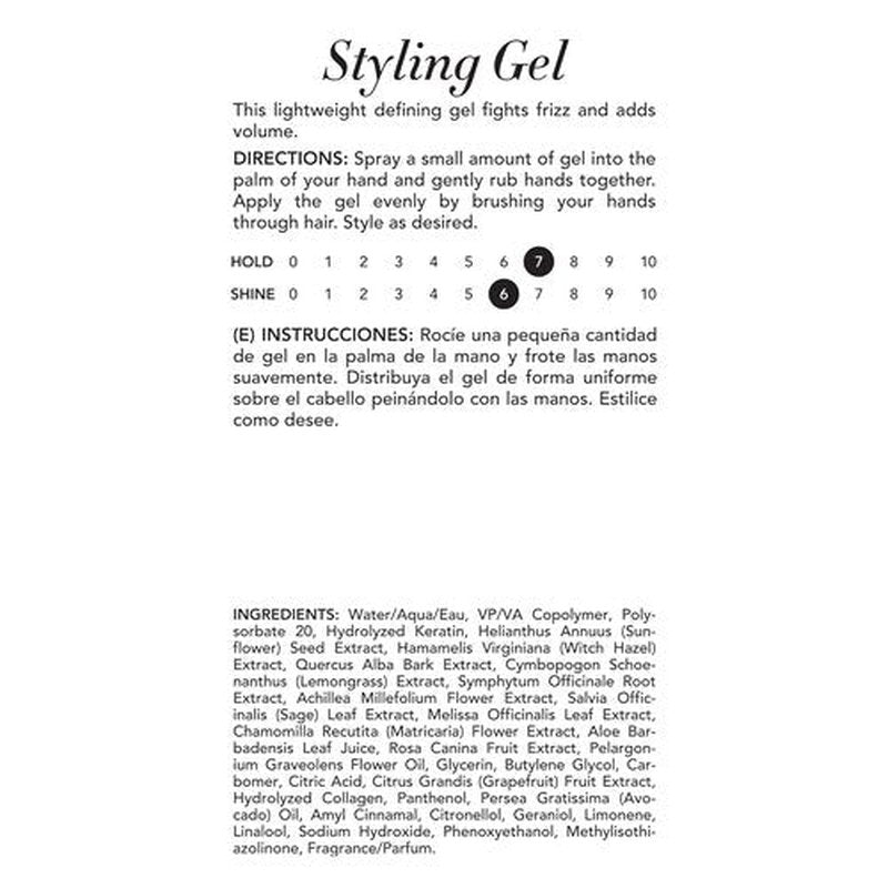 Keratin Complex Styling Gel - Strong Hold & Shine - 8 Fl Oz