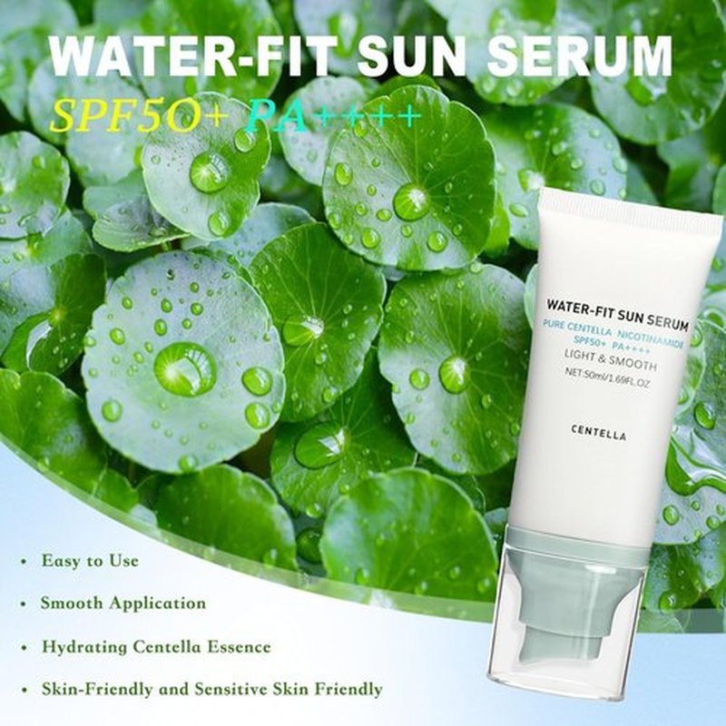 Centella Korean Sunscreen SPF 50+ - Lightweight Mineral Formula, No White Cast for Sensitive Skin | 1.7 oz