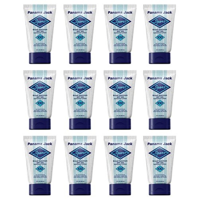 Panama Jack Sport Sunscreen Lotion - SPF 100, Broad Spectrum UVA/UVB Protection, Non-Greasy, PABA, Paraben, Gluten & Cruelty Free, 3 FL OZ (Pack of 1)