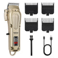 HIENA PRO Professional Hair Clipper for Men, Electric Barber Clipper & Trimmer, Cordless Rechargeable Hair Cutting Clippers, Men's Hair Cutting Tools(Black) (Gold)