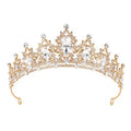 Tiara for Women, Crown and Tiara for Girl Princess, Bride Wedding Happy Birthday Halloween Cosplay Hair Accessories Decorations (Gold)