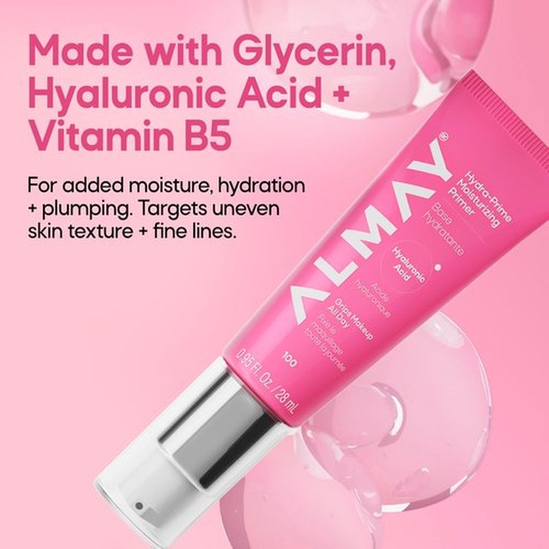 Almay Hydra-Prime™ Moisturizing Primer, Hydrating, Long-Lasting Makeup, Cruelty-Free, Skin-Smoothing, 100, 0.95 fl oz