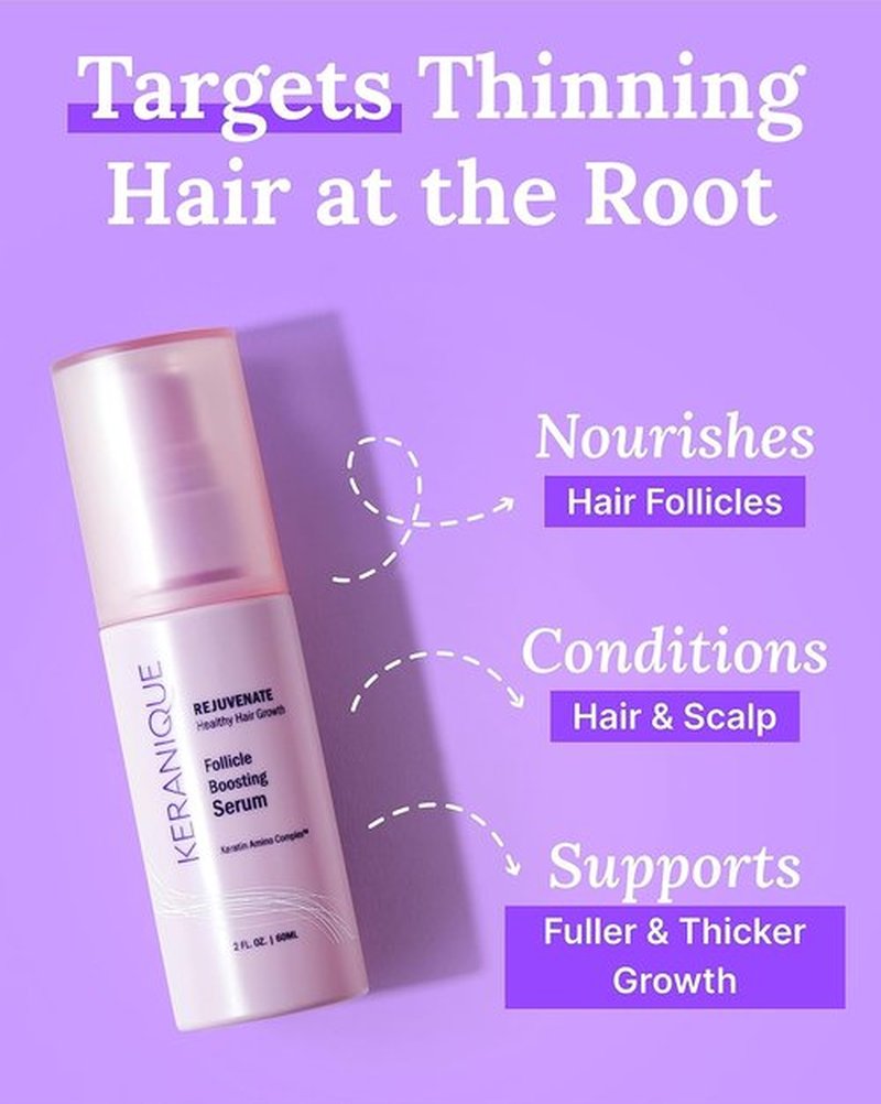 Keranique Follicle Booster - Keratin-Infused Hair Stimulator Spray for Thicker, Fuller Hair