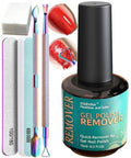 STARVINA Gel Nail Polish Remover, No Need Soaking or Wrapping Gel Remover for Nails, Easily and Quickly Removes Gel in 2-5 Minutes, with Cuticle Pusher & Scraper for Home DIY Use