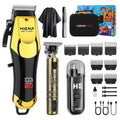 HIENA PRO Professional Hair Clippers & Cordless Barber Clippers for Men, Rechargeable Trimmer Set and Facial Grooming Tool Kit, Ear, Nose Hair Trimmer Set, Gifts for Men