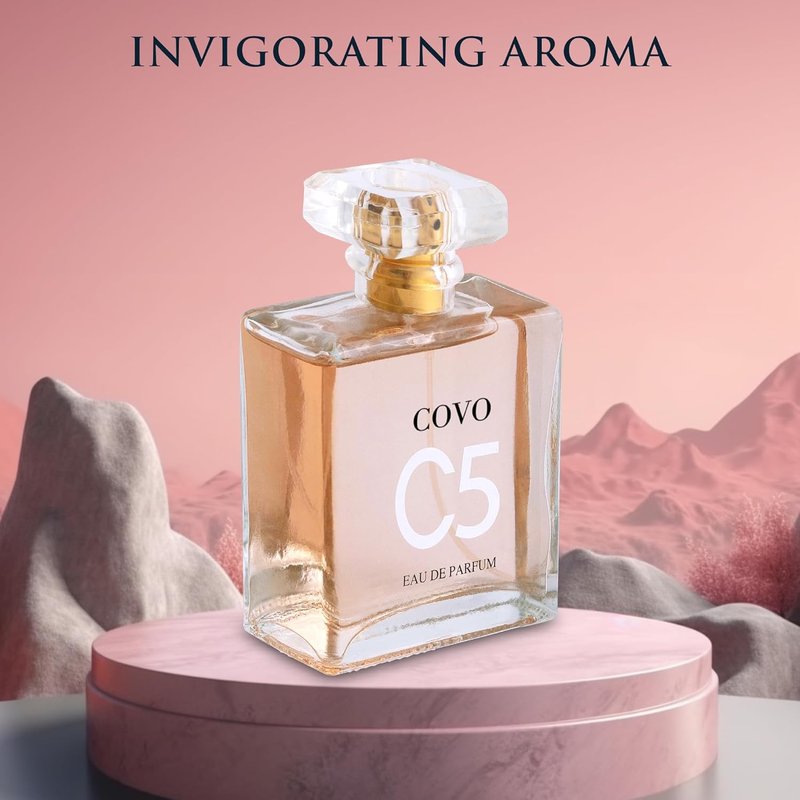 Urban Collection Covo C5 Eau De Parfum for Women - 3.3 fl oz | Delicate Floral Jasmine & May Rose Scents - Cruelty-Free Gift