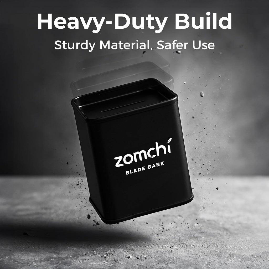 ZOMCHI Razor Blade Bank for Used Double Edge Safety Razor Blades, Black