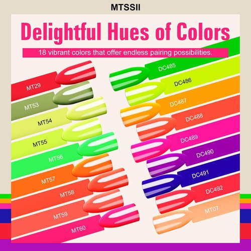 MTSSII Gel Nail Polish Set Glow in Dark Gel Polish 18PCS Gel Nail Polish Kit Fluorescent Glow in the Dark Effect Soak Off Pink Blue Green Nail Gel Polish Gifts for Women 7ml 0.24fl oz