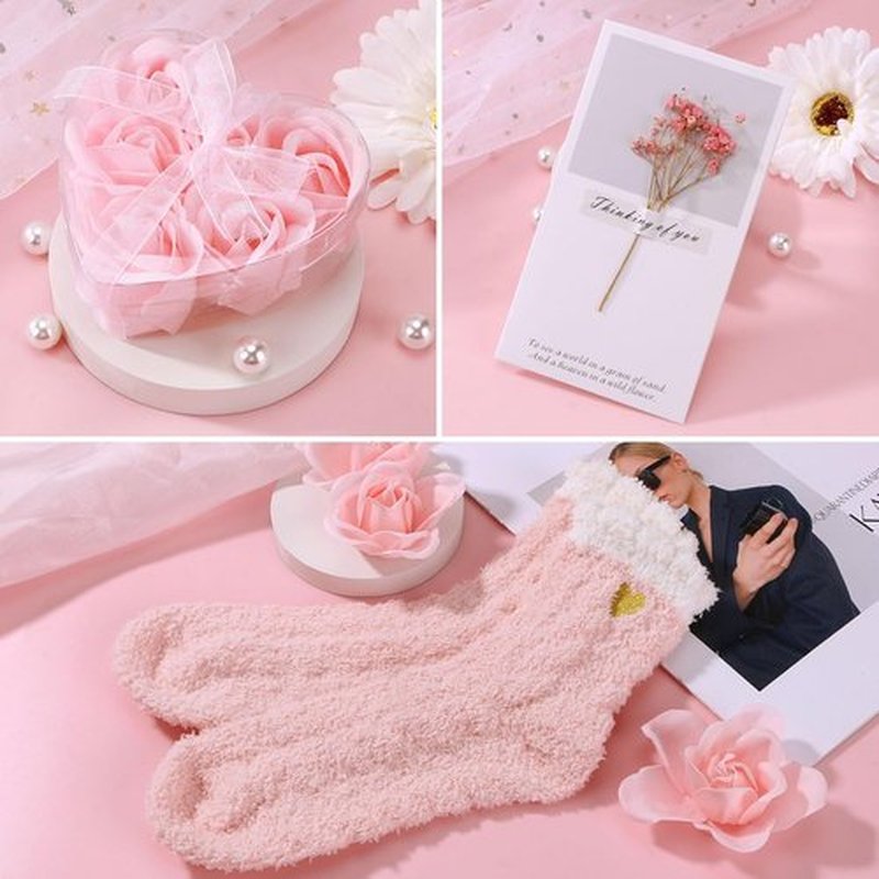 Skiennix Spa Gift Set - Relaxing Pink Self-Care Basket with Blanket | Perfect Mother's Day Gift for Women