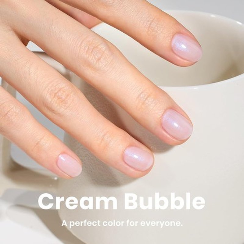 Beetles Nail Polish - Fast-Drying Jelly White Nail Concealer with Blue Glitter | 0.51 FL OZ