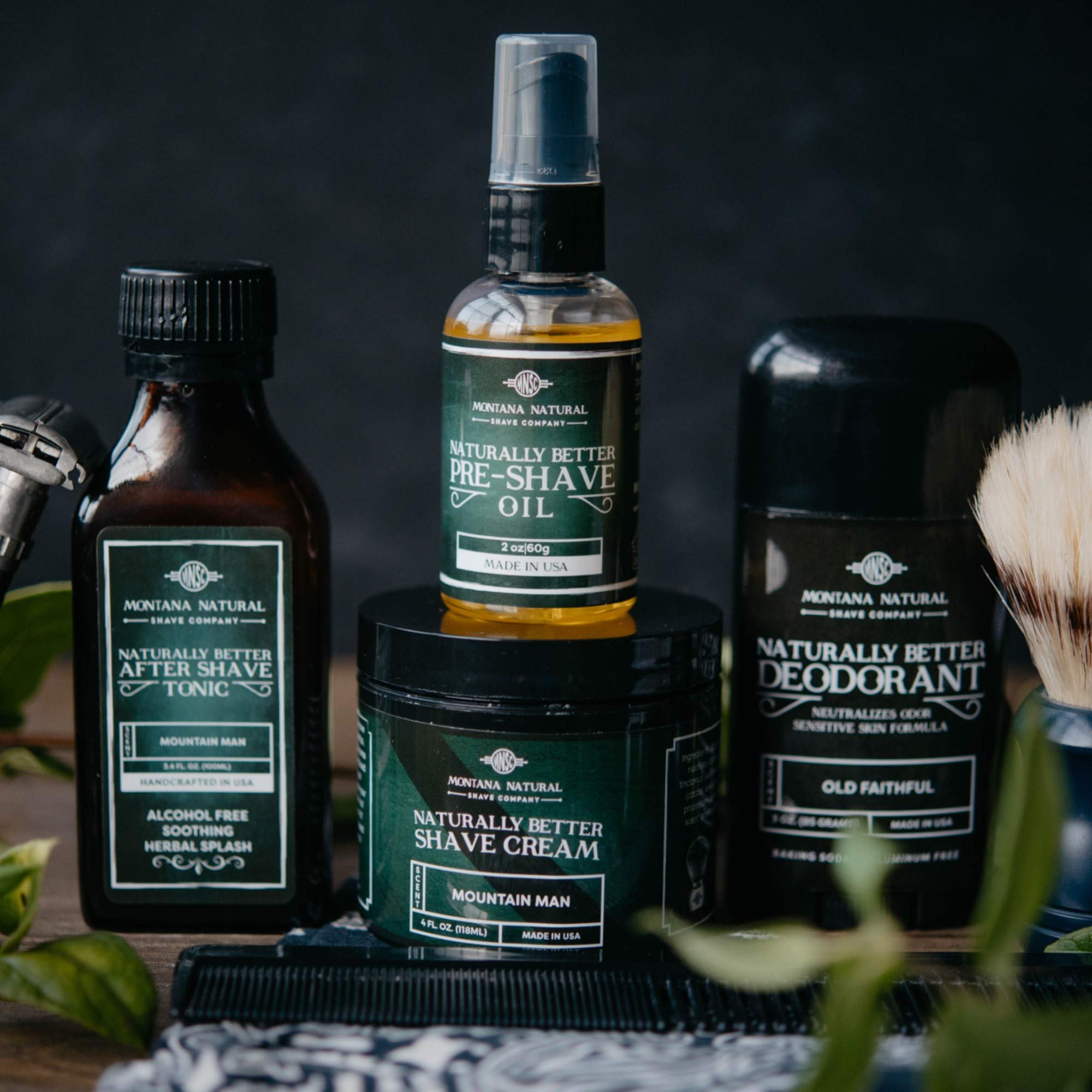 MNSC Bay Rum Naturally Better Shave Cream - Smooth Shave, Hypoallergenic Sensitive Skin Formula, Softer Skin, Prevent Nicks, Cuts, and Irritation, Handcrafted in USA, All-Natural, Plant-Derived