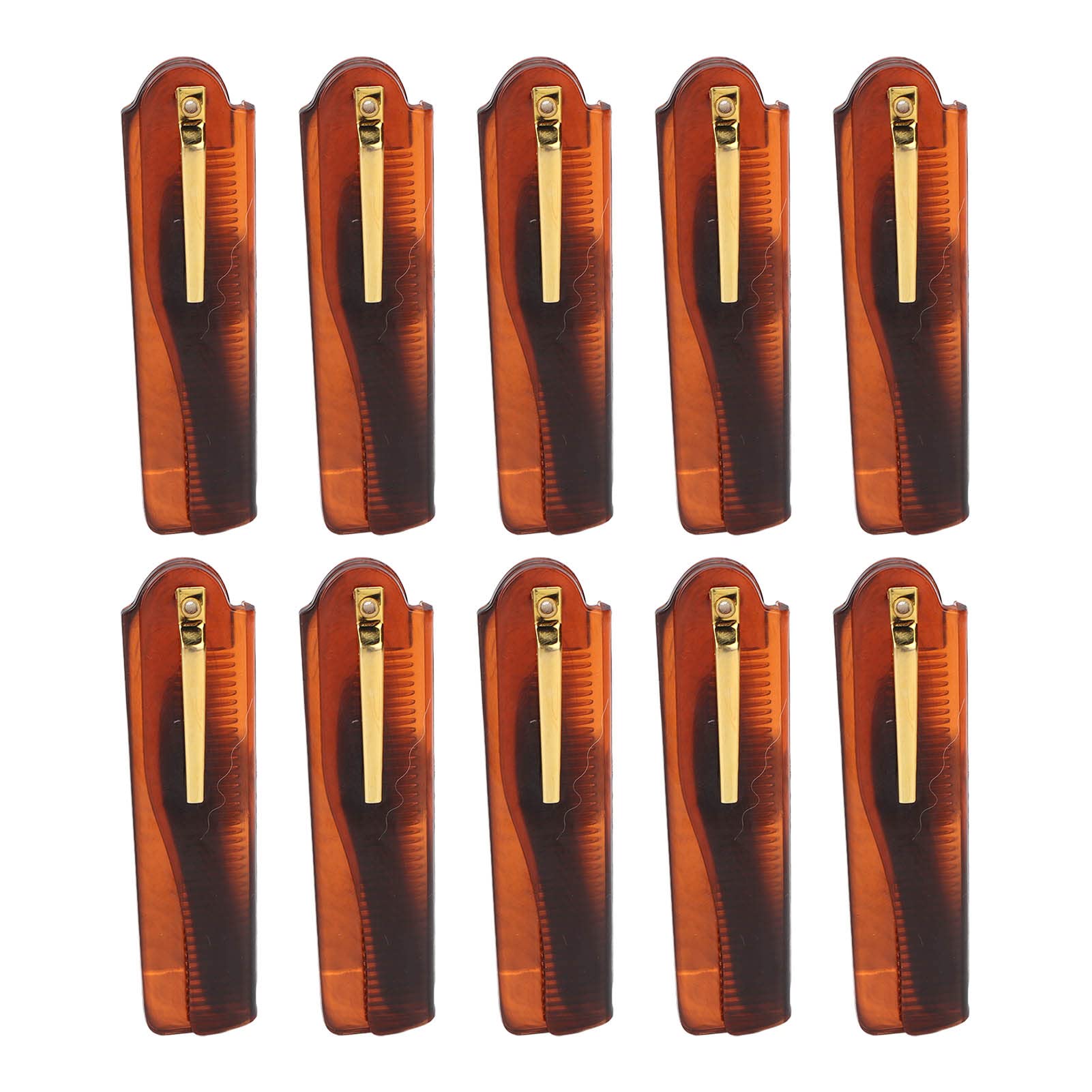 10 Pcs Folding Comb,Folding Pocket Comb Fine Tooth Comb Pocket Beard Comb Handmade Folding Pocket Comb for Styling Hair Mustache Beard