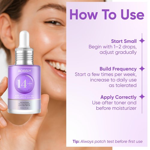AOBBIY Azelaic Acid Serum for Face – Redness-Soothing Facial Serum with Niacinamide & Hyaluronic Acid, Gentle After-Spot Care for Sensitive-Looking Skin, 30 ml / 1.01 fl. oz. (1 Fl Oz (Pack of 1))