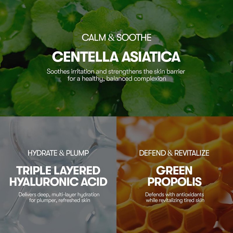 VT COSMETICS CICA Daily Soothing Mask - 30 Sheets with Centella Asiatica & Hyaluronic Acid for Hydration & Glow
