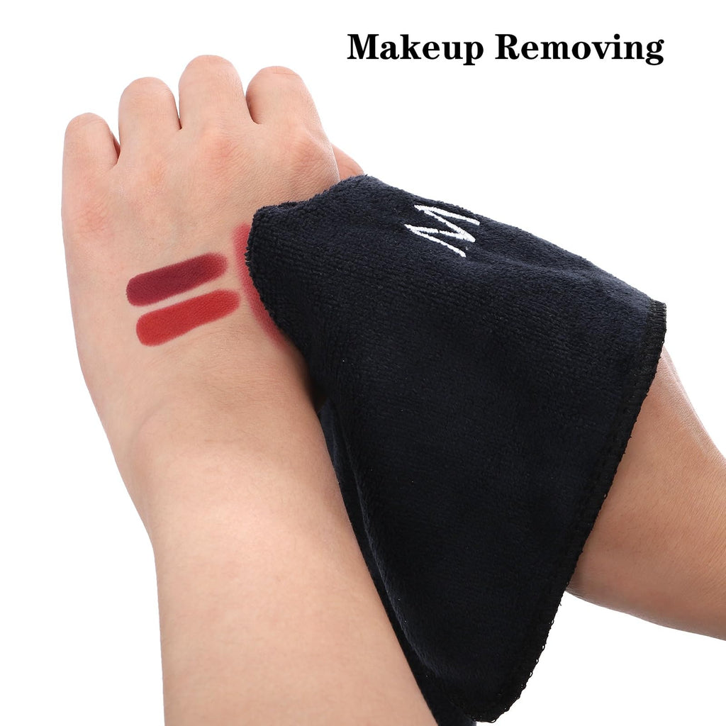 DEAYOU 20 Pack Makeup Towels Black, Soft Microfiber Washcloths for Face, 13" x 13" Quick Dry Makeup Remover Cloth, Reusable Facial Towels for Cleansing Hand, Hosts, Women, Skin Care, Bathroom