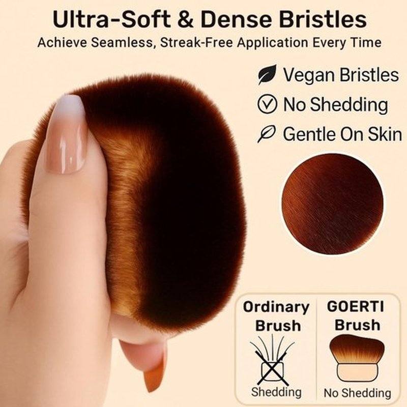 Self Tanner Brush - Extra Large Kabuki Applicator for Streak-Free Sunless Tanning | Flawless Coverage for Body & Face