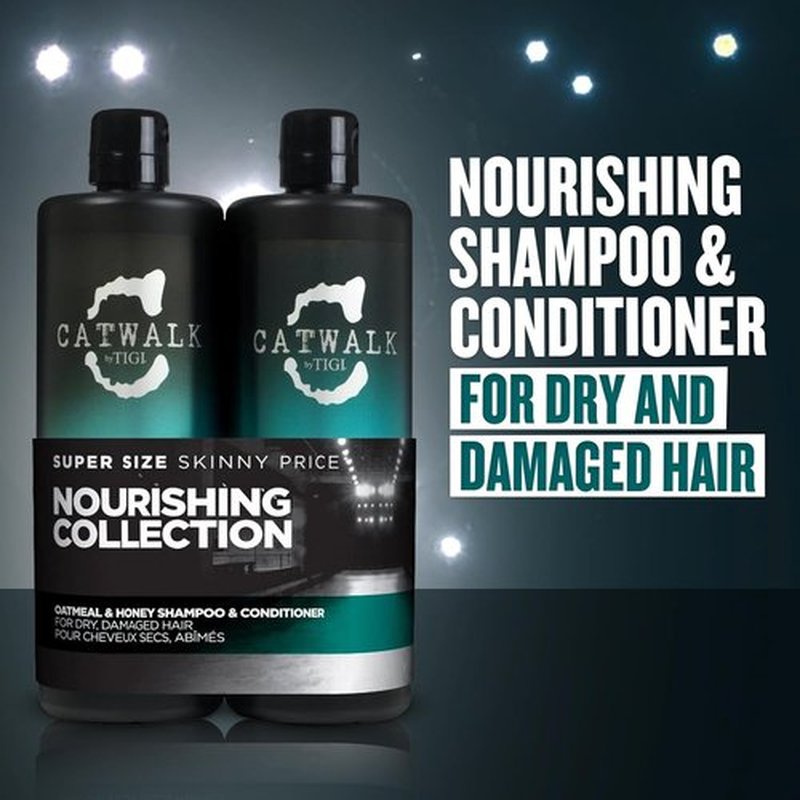 TIGI Catwalk Oatmeal & Honey Shampoo & Conditioner Set - Nourishing Hair Care Duo