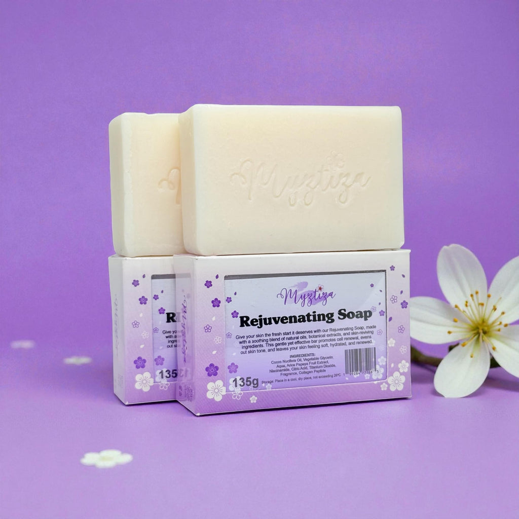 Myztiza Rejuvenating Bar Soap for Face & Body – 2 Pack 135g Each