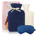 my novel things Hot Water Bag for Pain Relief, Water Bottle Rubber 2L with Cover for Periods Hot and Cold Compress, Hand Feet Warmer, Neck and Shoulder for Bed Cold Weather Pink