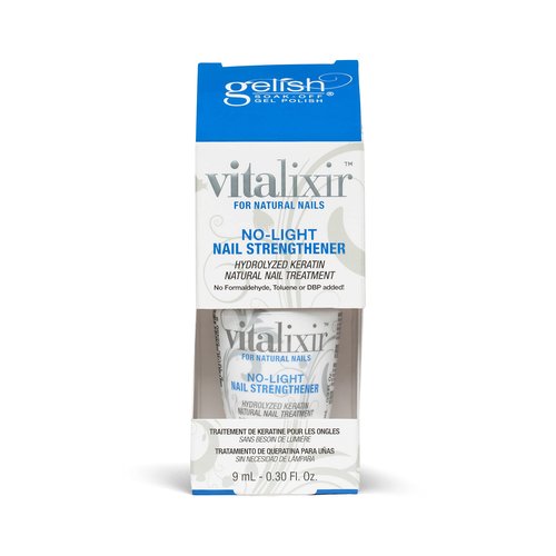 Gelish MINI Vitalixir No-Light Nail Strengthener Polish, Nail Strengthener, Keratin For Nails For Long Lasting, Healthy, 0.3 oz.
