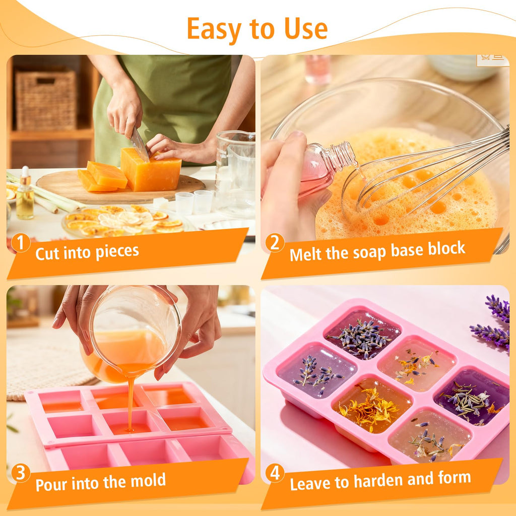 SUPERSUN 2lb Honey Soap Base for Soap Making Supplies,Moisturizing Melt and Pour Sope Base for DIY Handmade,All Natural and Gentle on Skin,Organic Soap Making Kit for Adults,Easy to Cut