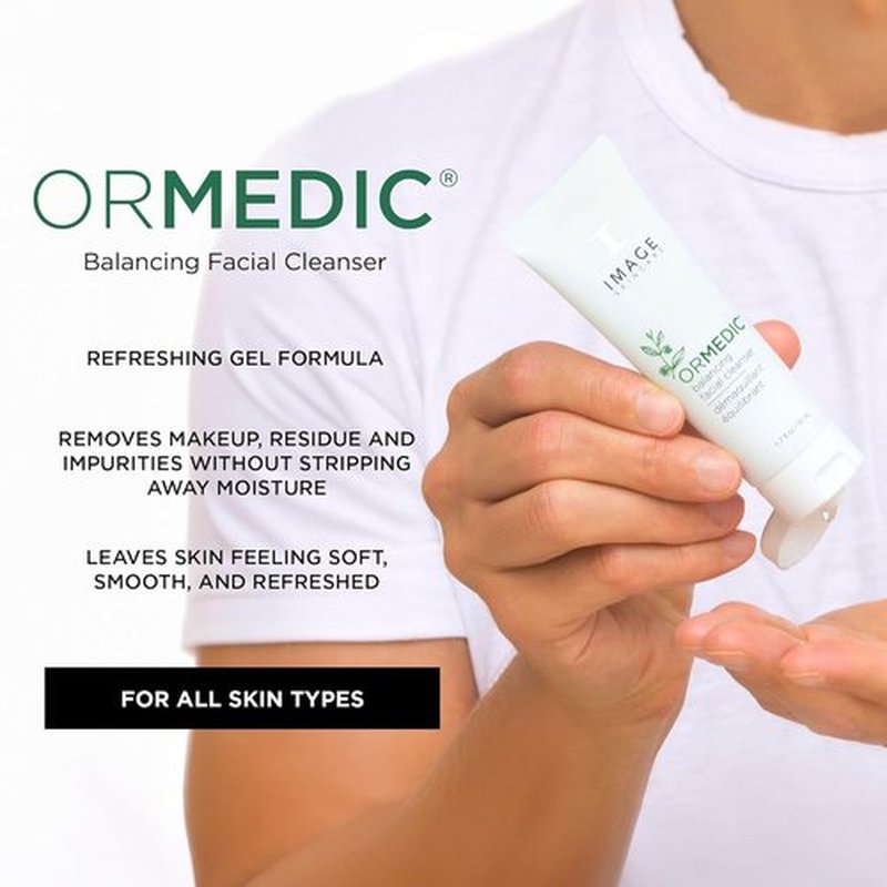 IMAGE Skincare ORMEDIC pH Balancing Facial Cleanser - Mild Foaming & Hydrating Face Wash with Aloe Vera | 1.7 fl oz