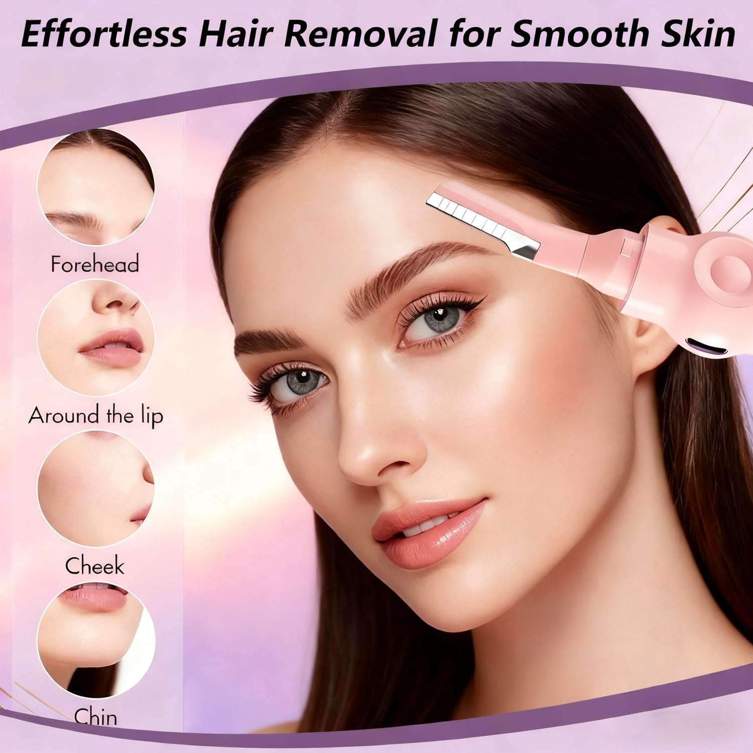 Heated Eyelash Curler-3 Temp Modes 50°-80°C LED Display, Electric Eye Lash Curler for 24H Long Lasting, Type-C Rechargeable Heated Lash Curler for Natural Thick Lashes, Makeup Gift,Light Pink