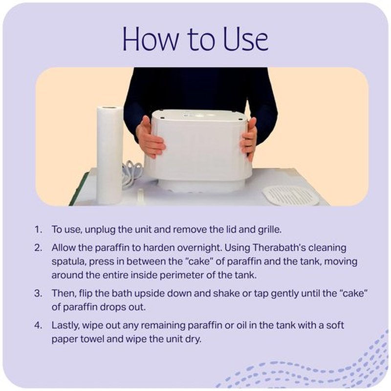 Therabath Cleaning Spatula - Plastic Paraffin Bath Tool - Flexible - White Vinyl - Easy to Use - for Paraffin Wax Removal Cleaning - Made in The USA