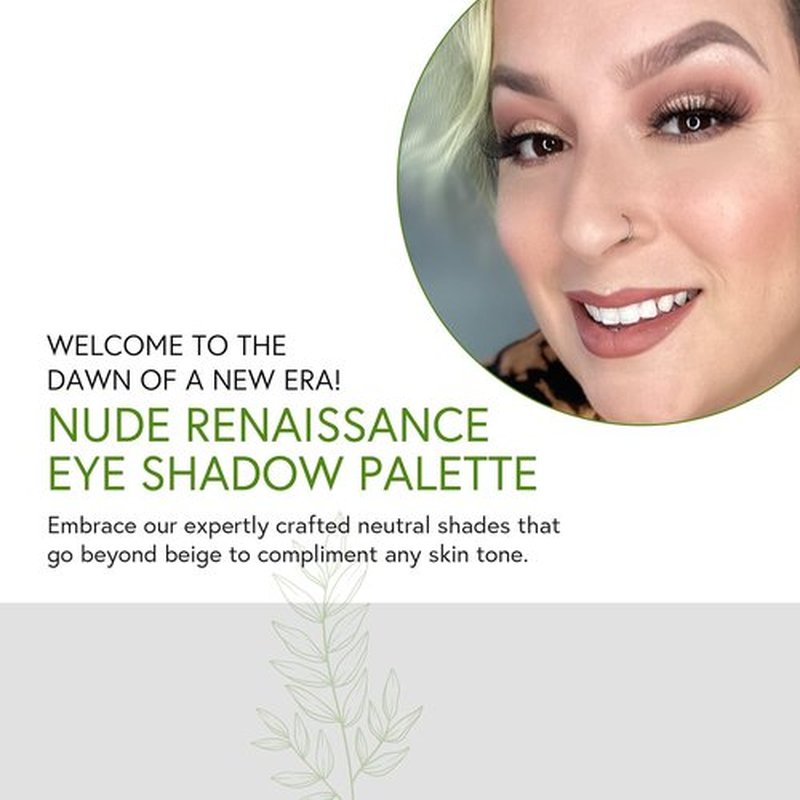 Honeybee Gardens Nude Renaissance Eye Shadow Palette - 8 Neutral Shades, Matte & Shimmer, Vegan & Talc-Free
