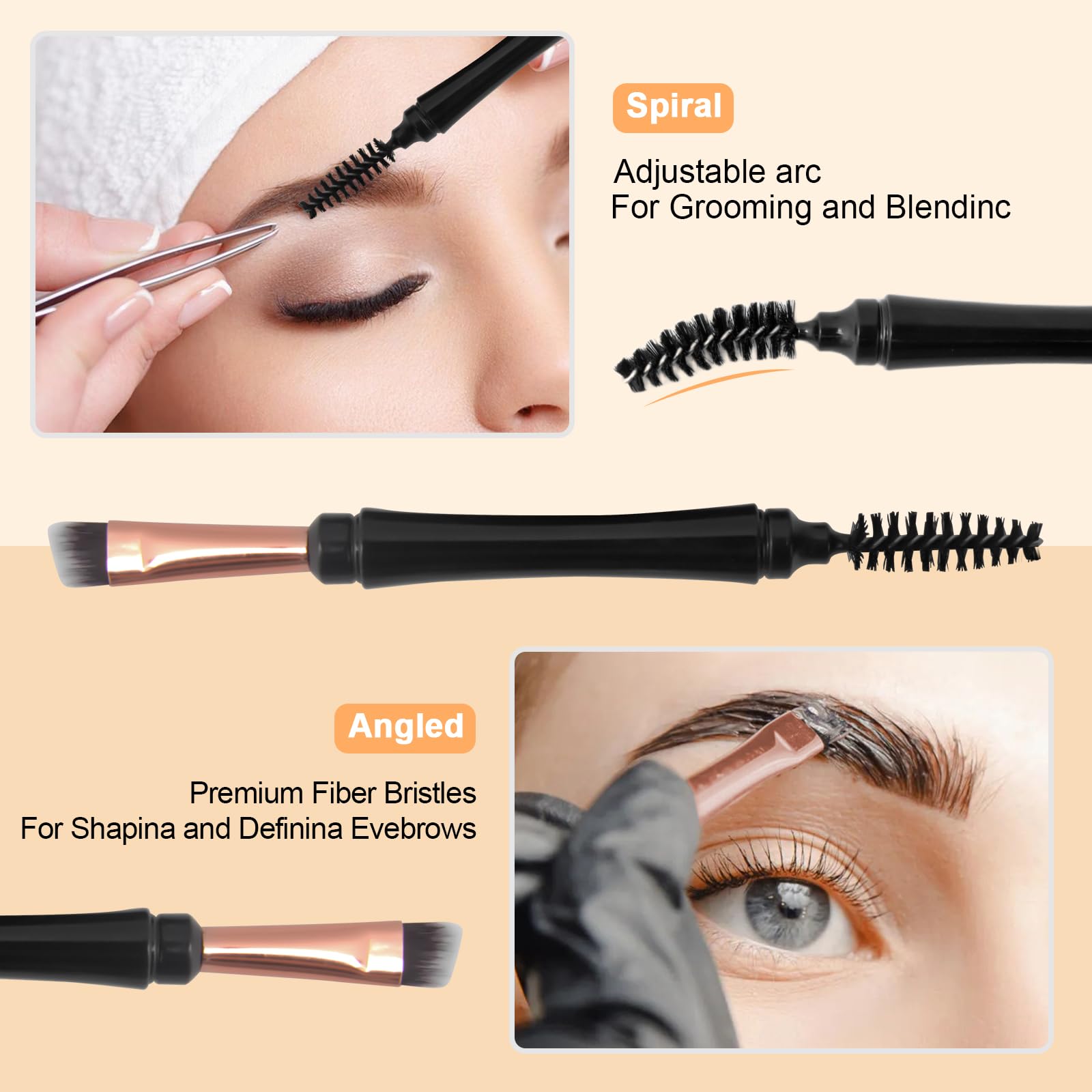 Diesisa Eyebrow Trimmer Scissors: Eyebrow Trimmer For Men - Eyebrow Scissors With Comb - with Double Headed Eyebrow Brush - Stainless Steel Eyebrow Cutter,Eyebrow Trimmer for women