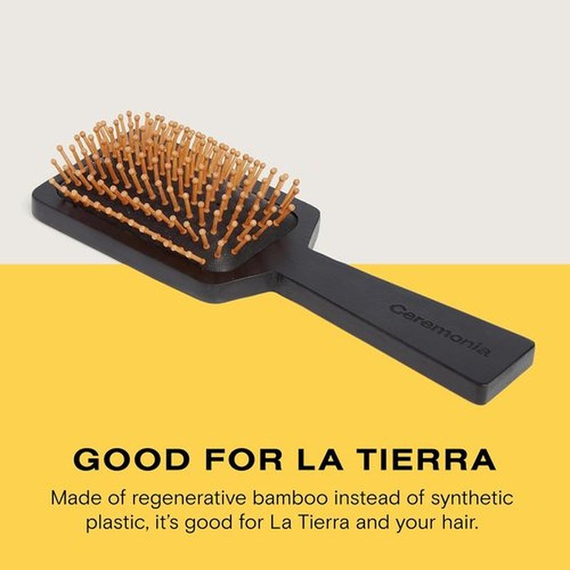 Ceremonia Bamboo Paddle Brush - Sustainable Hair Brush for Thick Hair & Scalp Stimulation