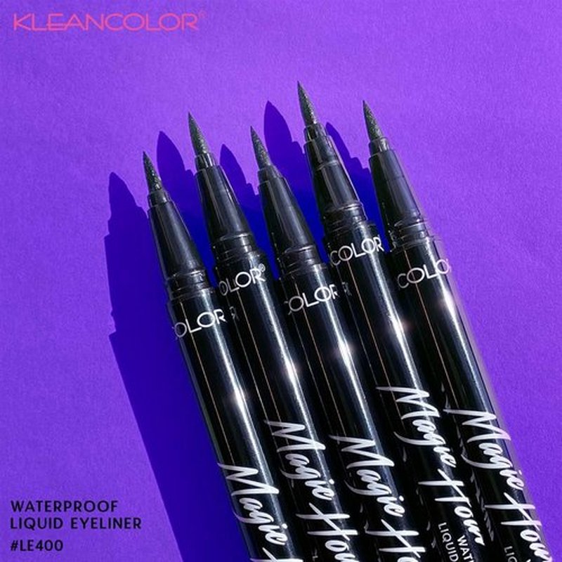 Kleancolor Magic Hour Waterproof Black Eyeliner Pen | Felt-Tip | Long-Lasting (1, Black)