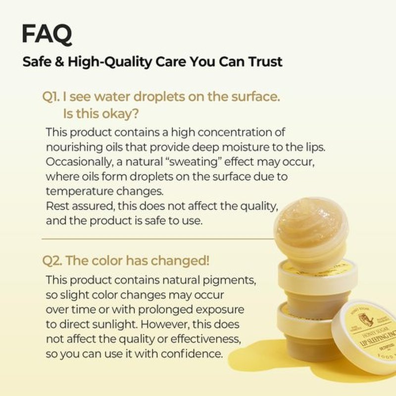 SKINFOOD Honey Sugar Lip Sleeping Mask, Lip Mask for Overnight, Korean Lip Care Product for Severely Chapped Lips, Stocking Stuffers, Hydrating Lip Butter for Dry Lips, Lip Balm (0.71 fl. oz.)