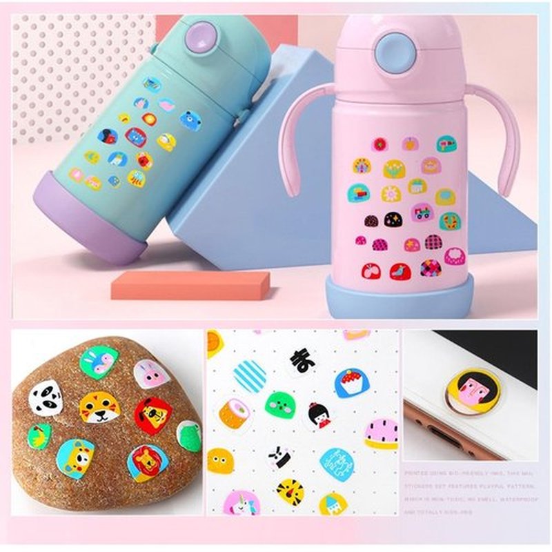 10Sheets Colorful Kid Nail Stickers Full Nail Wraps for Kids Girls Self Adhesive Nails Strips for Nail Art Decoration Fun Including Rainbow Heart Rabbit Flower Fruit Moon Sun for Age 7 and Older…