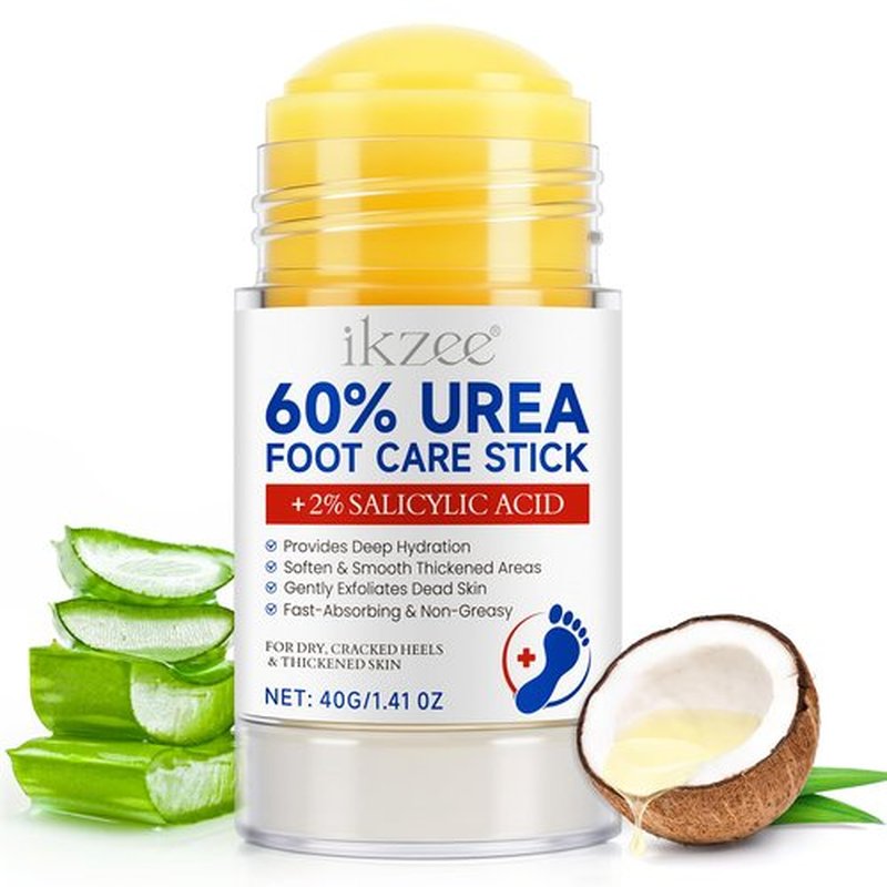 DNQYWODQ 60% Urea Cream Stick plus 2% Salicylic Acid | Intensive Moisturizing Balm for Rough & Dry Skin | Exfoliating Foot & Hand Softener | 1.4oz Twist-Up Stick
