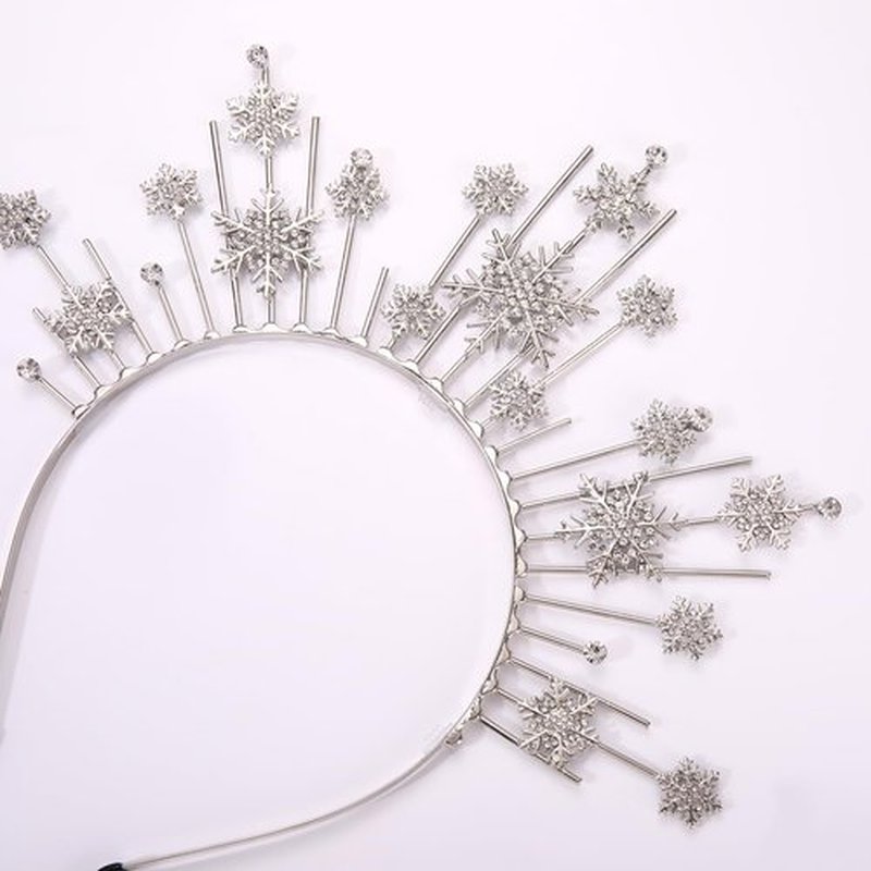 mokkia Christmas Headband for Women Snowflake Headbands Halo Crown Christmas Accessories Outfits Decorations Ugly Sweater Costume Party Favors Decors Holiday Gifts (Pattern C)