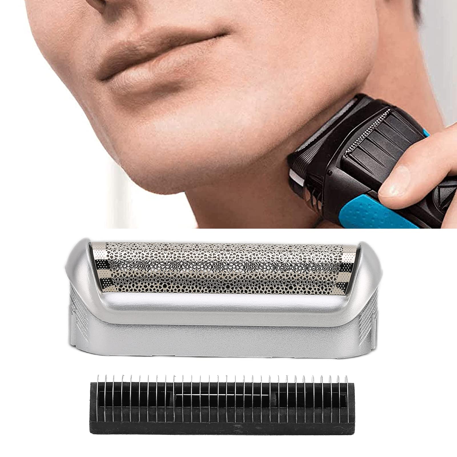 5S Replacement Foil & Cutter, Shaver Foil Head for - Compatible with M90, M60, P40, P50, P60, P70, P80, 555, 575, 370-5s - Beard Trimmer, Electric Shaver Head Replacement Kit